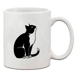 Tuxedo Cat Black White Ceramic Coffee Tea Mug Cup 91